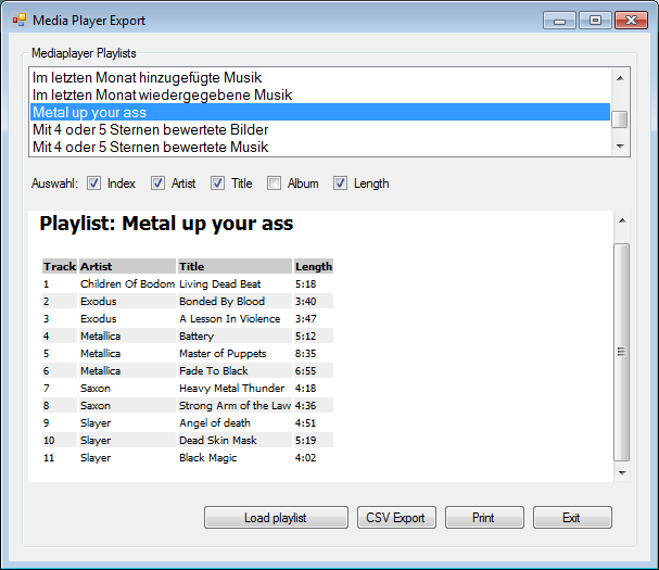 music program free download export playlists