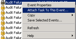 Attach a event triggered task