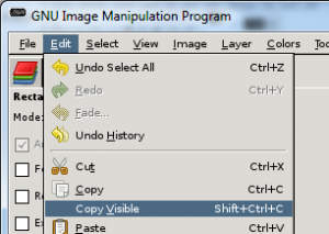 GIMP Copy all visible
