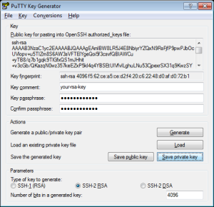 Create a ssh keypair with putty(gen) and install the public key on a ...