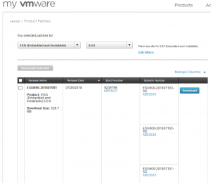VMware Patch Portal