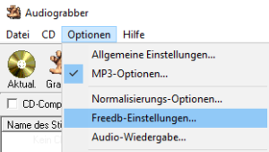 Audiograbber - Freedb settings