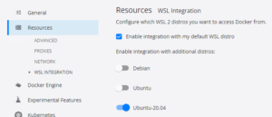 Docker WSL Integration into distribution