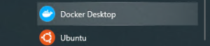 Start Docker desktop