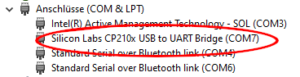 USB2UART DeviceManager